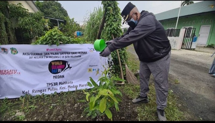 Peringatan World Clean Up Day Tingkat Kecamatan Medan Marelan Tahun 2021